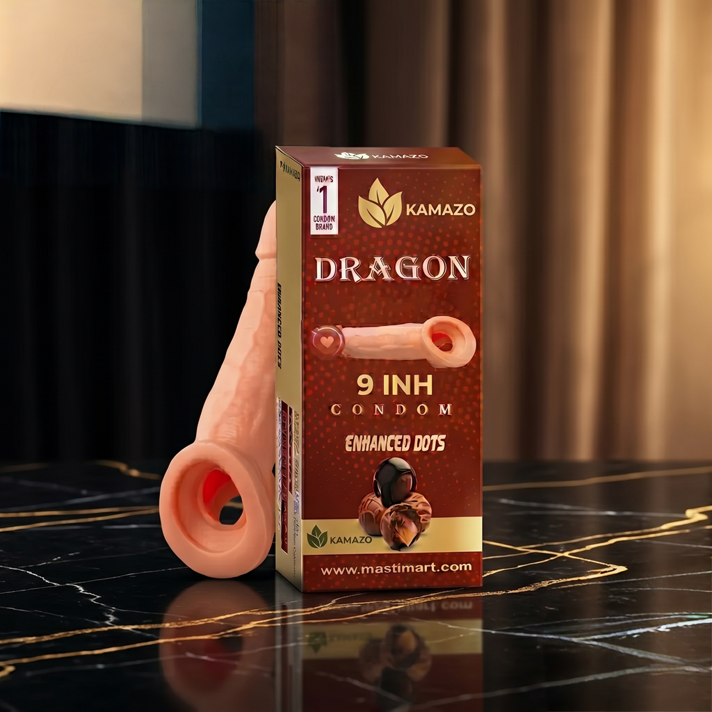 9 INCH DRAGON CONDOM PRIMIUM QULITY