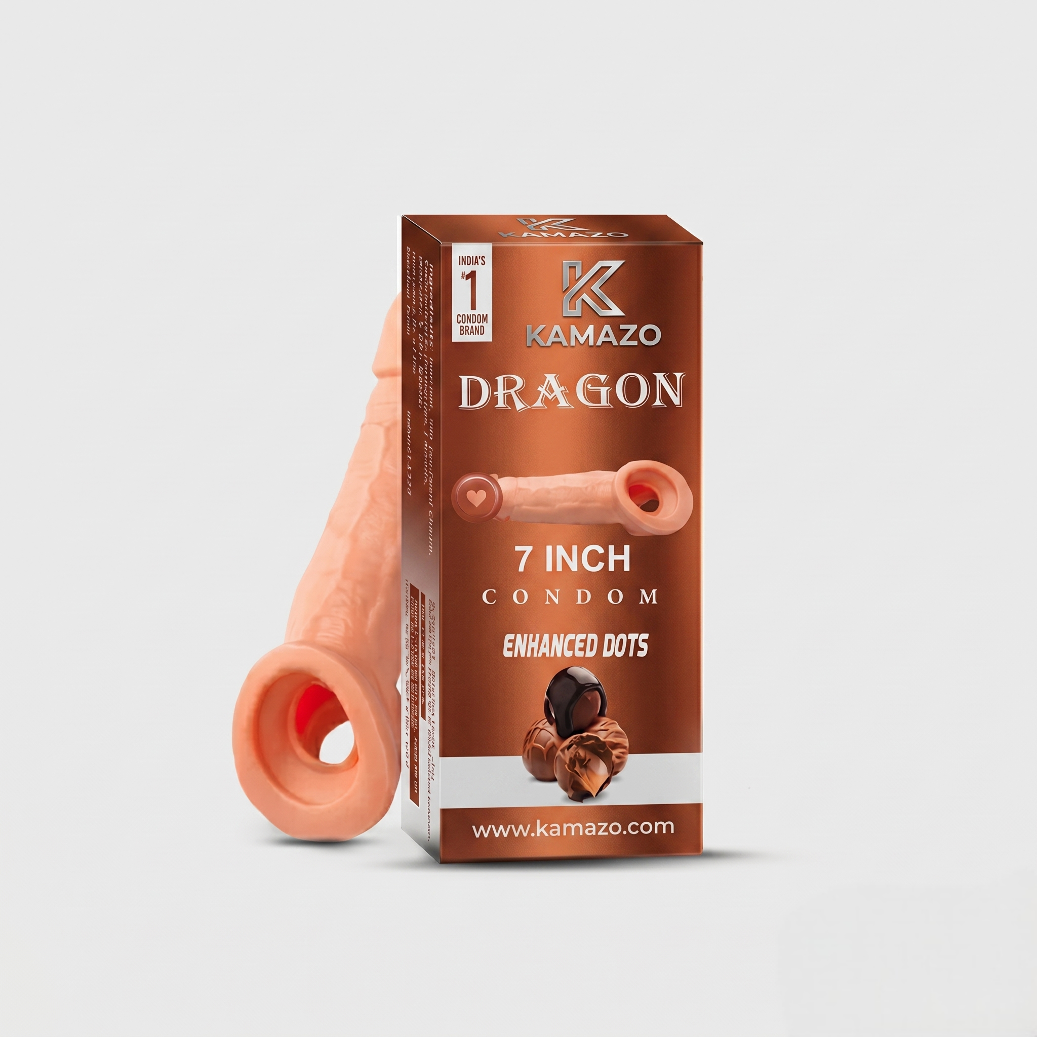 7 INCH DRAGON CONDOM PRIMIUM QULITY