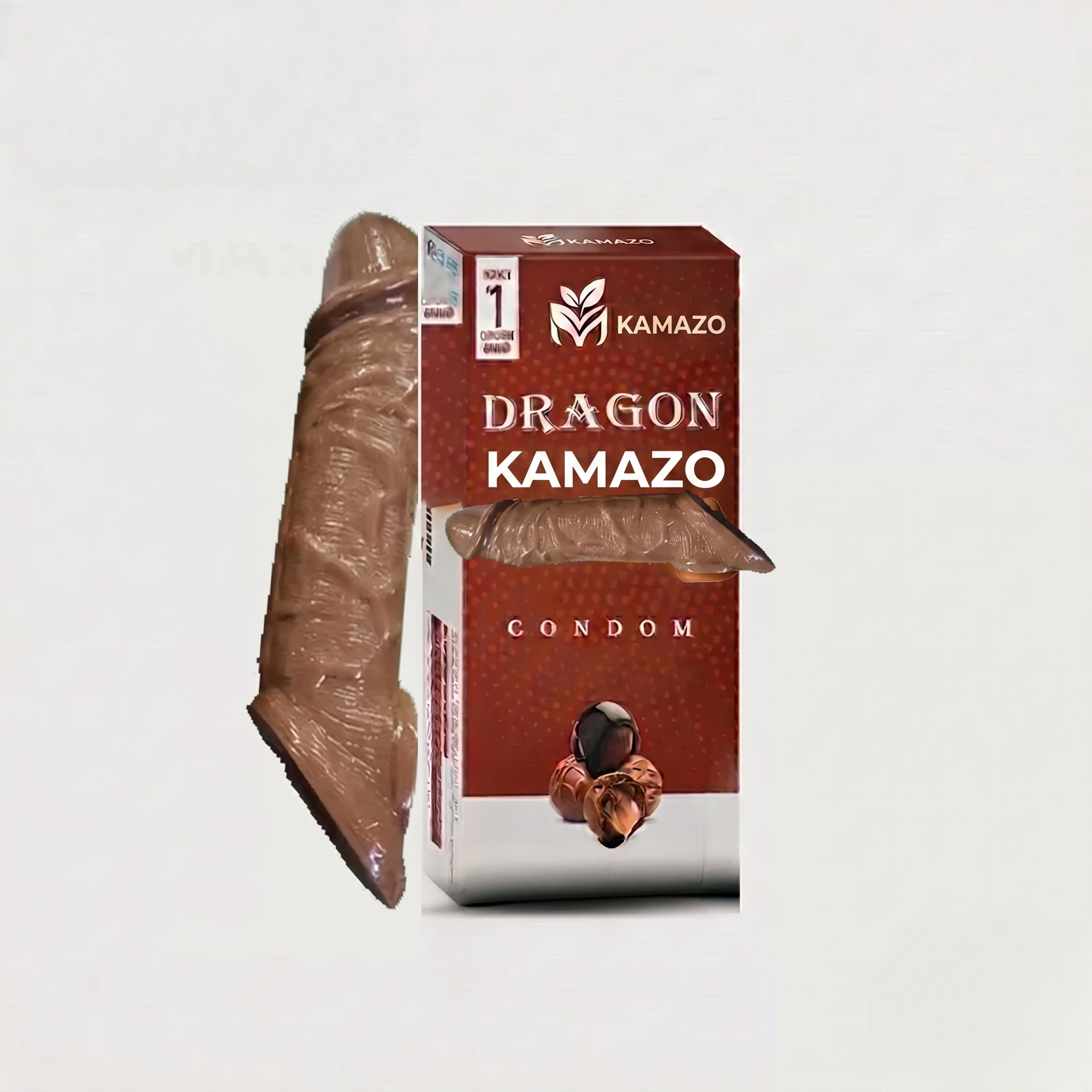 CHOCLATE DRAGON CONDOM 7 INCH